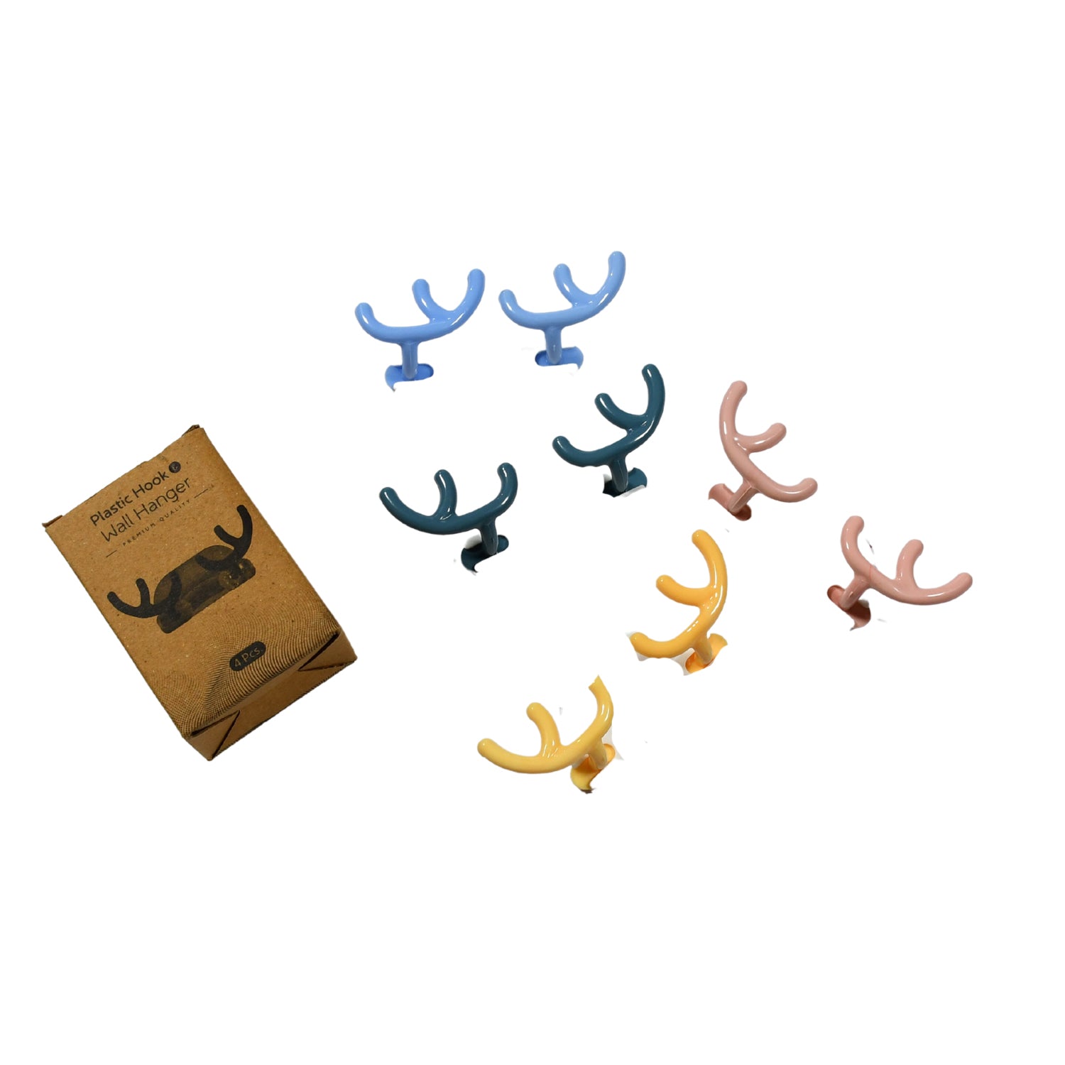 4725 Plastic Wall Hanger Hook Wall Adhesive Hook Premium Quality Wall Hook (Pack Of 4pc) DeoDap 4725 Plastic Wall Hanger Hook Wall Adhesive Hook Premium Quality Wall Hook (Pack Of 4pc) DeoDap